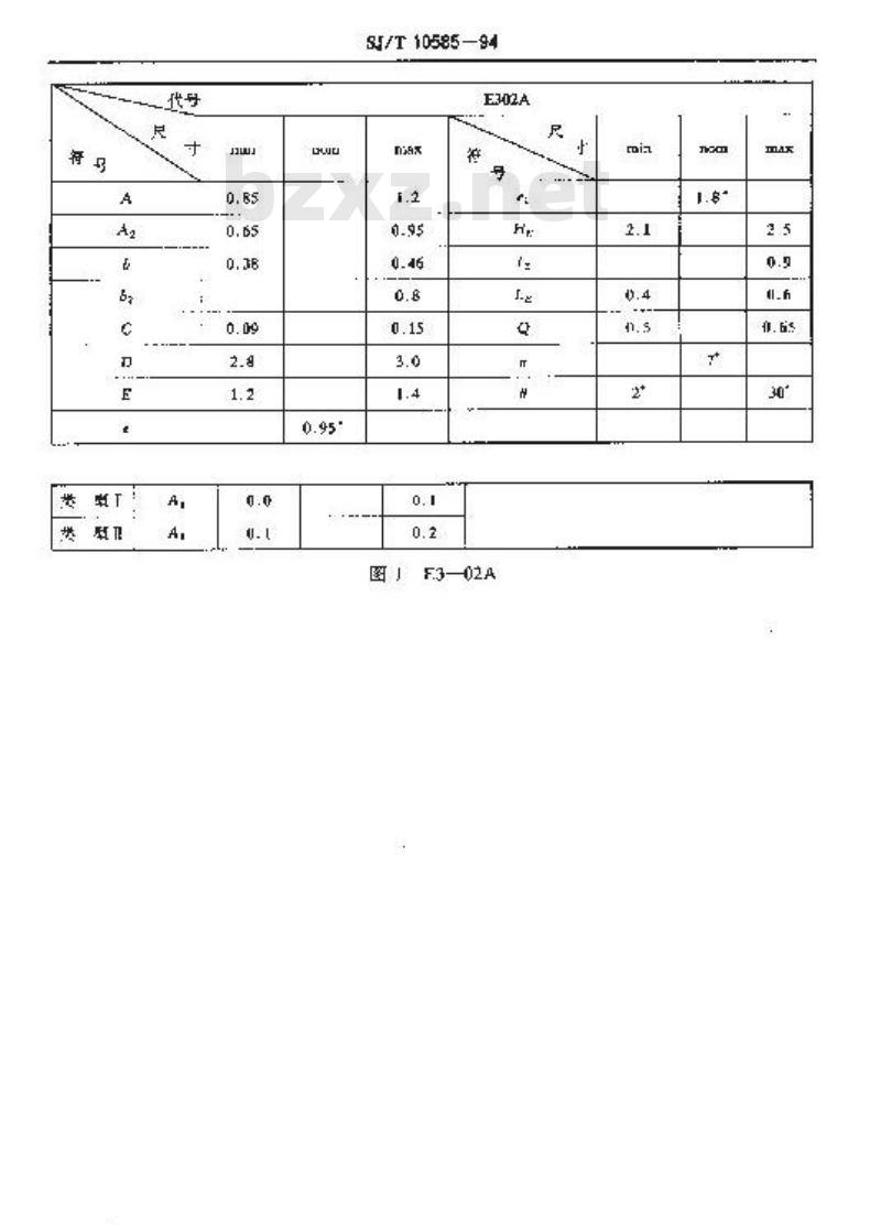 SJ/T 10585-1994 半导体分立器件表面安装器件外型尺寸及引线框架尺寸