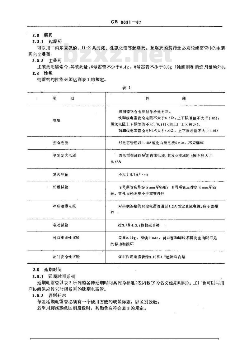 GB/T 8031-1987 工业电雷管
