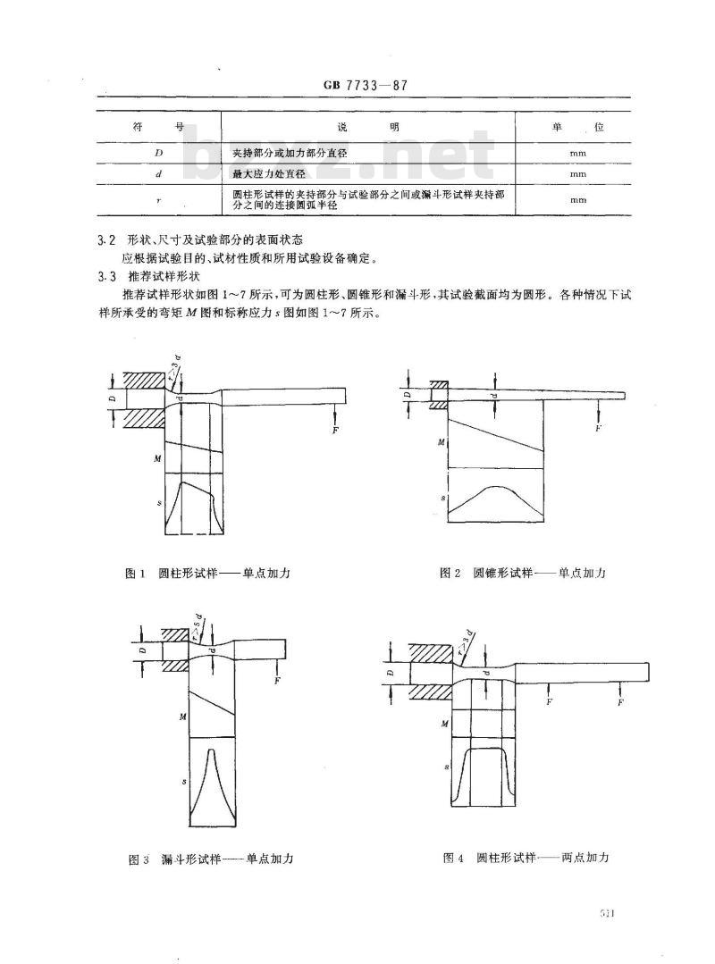 GB 7733-1987 金属旋转弯曲腐蚀疲劳试验方法