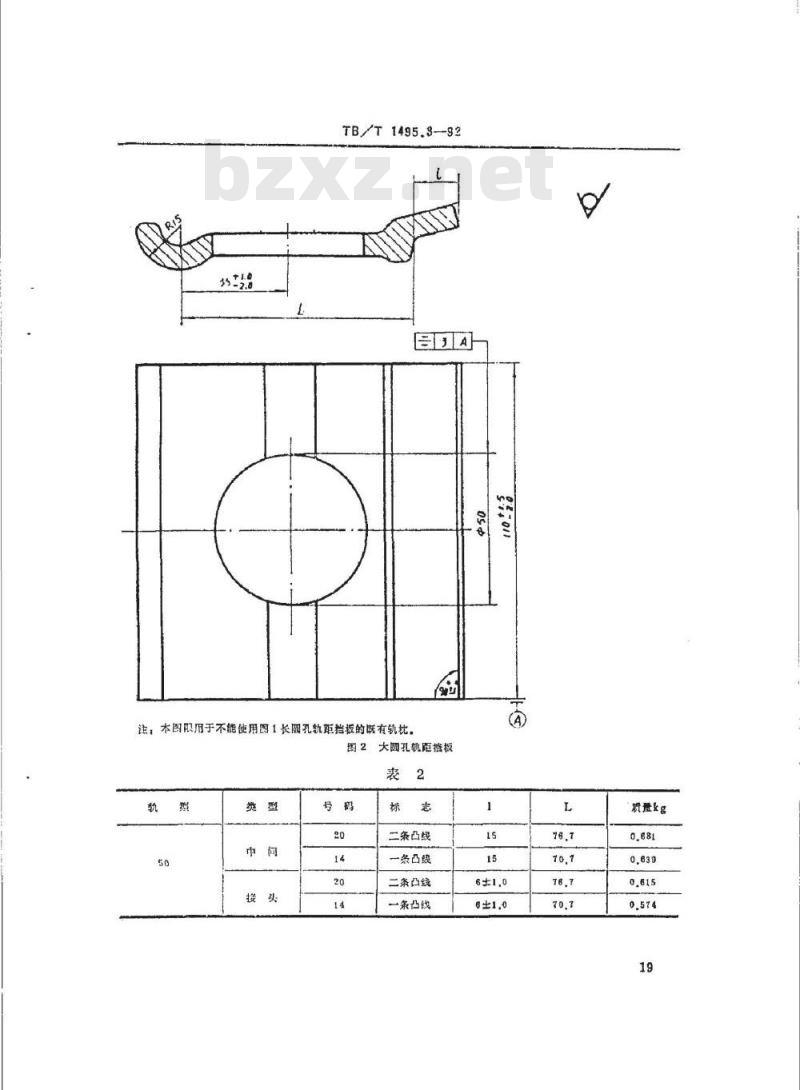 TB/T 1495.3-1992 弹条Ⅰ型扣件 轨距挡板