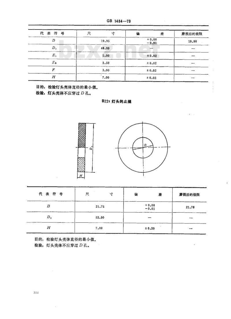 GB/T 1484-1979 插口式灯头的量规