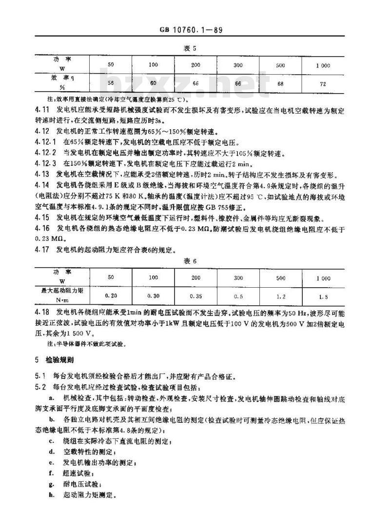 GB/T 10760.1-1989 小型风力发电机技术条件