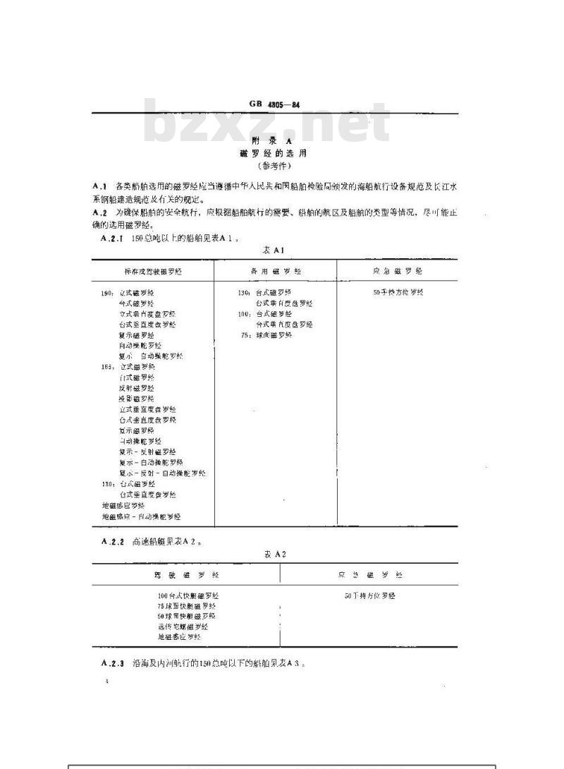GB 4305-1984 航海磁罗经系列