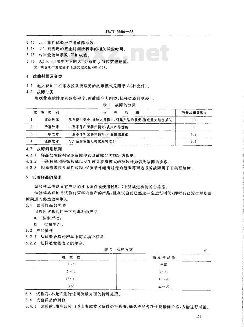JB/T 6560-1993 电火花加工机床数控系统 可靠性试验规范