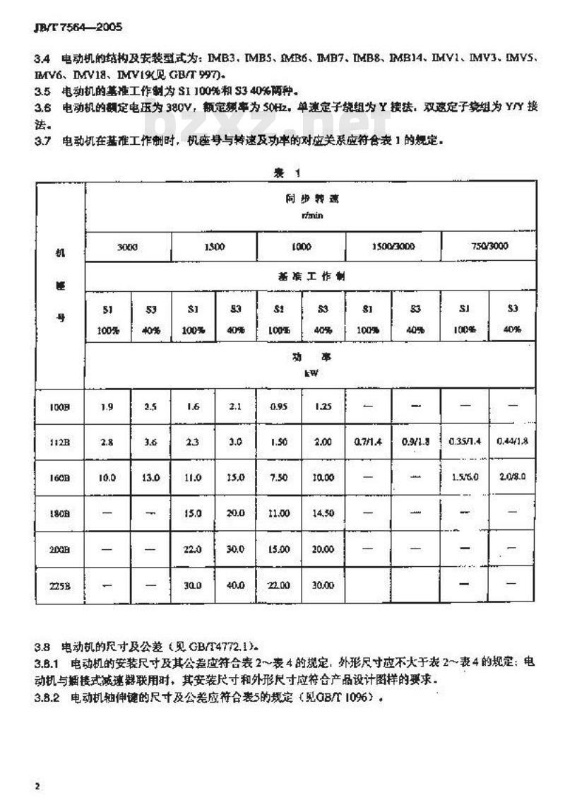 JB/T 7564-2005 YREZ系列起重用锥形绕线转子制动三相异步电动机 技术条件 JB/T 7564-2005 YREZ系列起重用锥形绕线转子制动三相异步电动机 技术条件