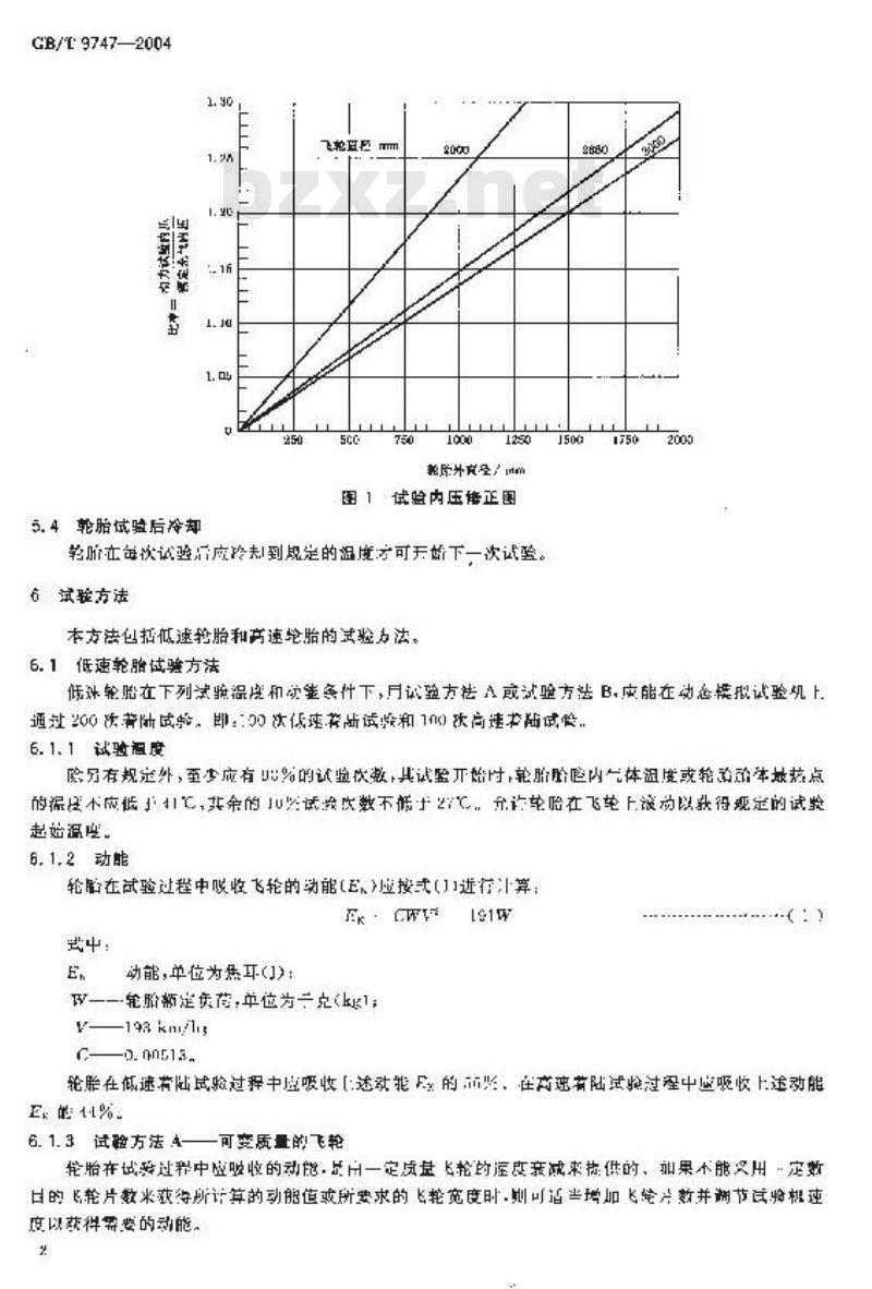 GB/T 9747-2004 航空轮胎动态模拟试验方法