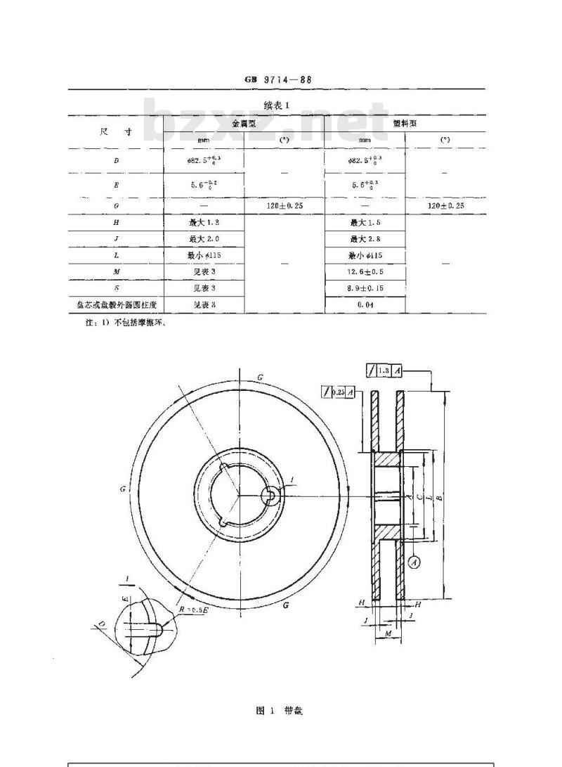 GB/T 9714-1988 信息处理 互换计测磁带用的76mm中心孔通用带盘和盘芯