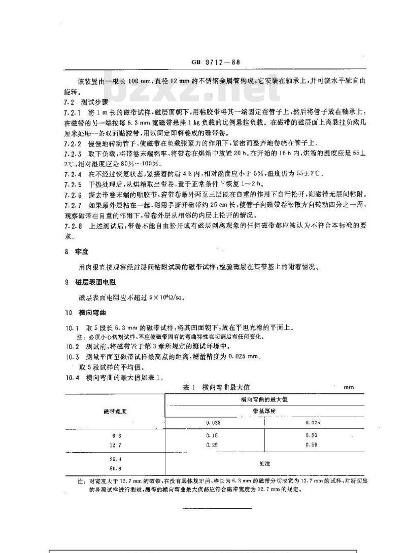 GB/T 9712-1988 未记录计测磁带的物理性能和测试方法