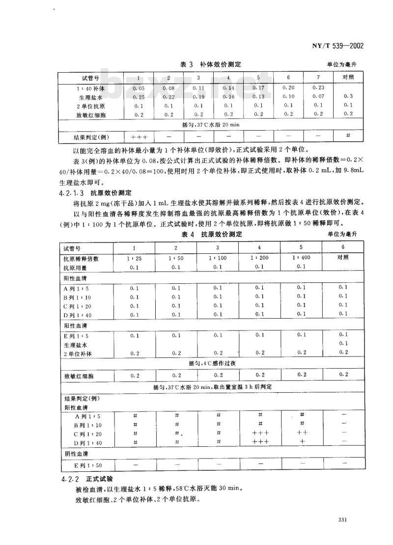 NY/T 539-2002 副结核病诊断技术