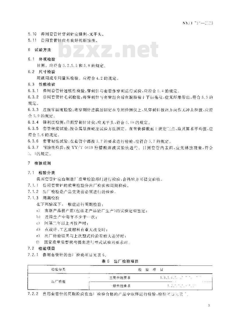 NY/T 731-2003 兽用套管针