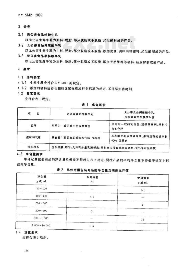 NY 5142-2002 酸牛奶