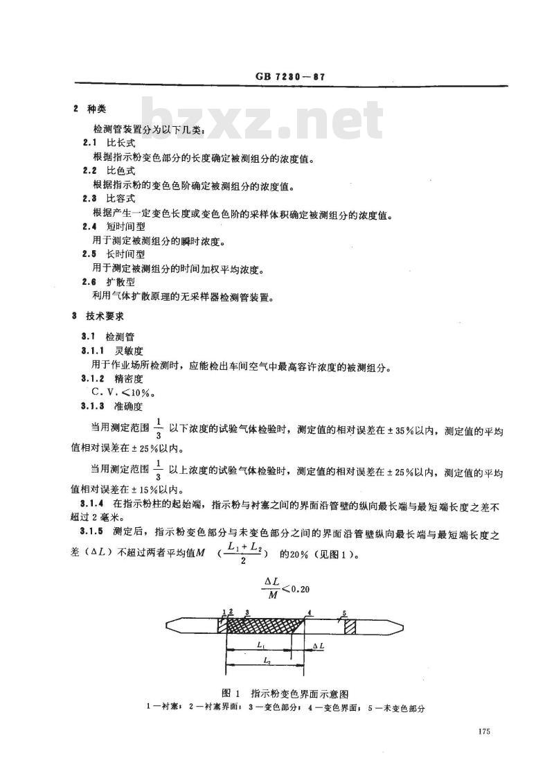 GB 7230-1987 气体检测管装置