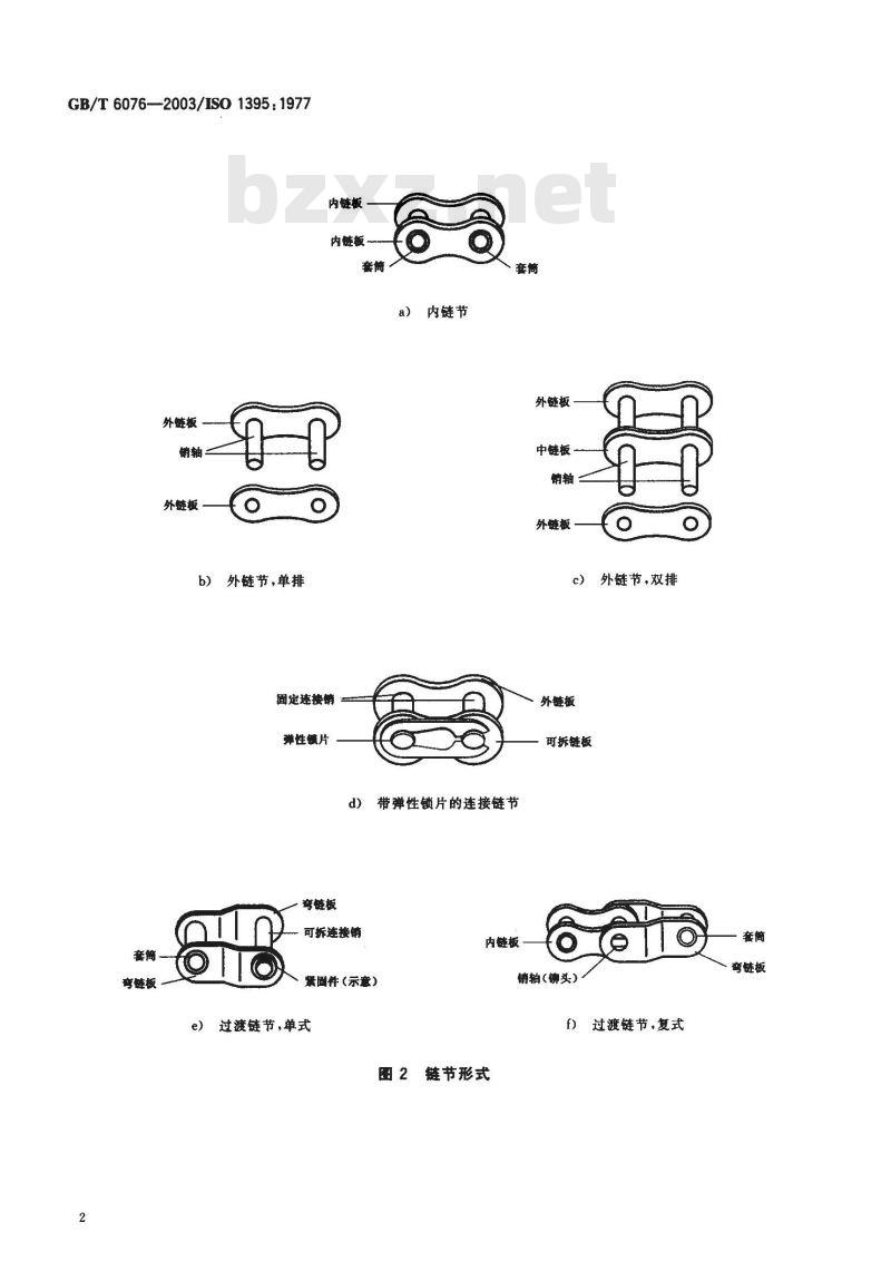 GB/T 6076-2003 短节距传动用精密套筒链和链轮 GB/T 6076-2003 短节距传动用精密套筒链和链轮