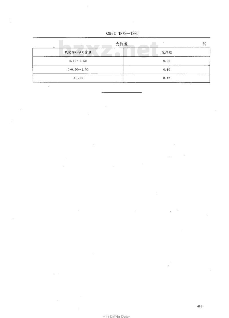 GB/T 1879-1995 磷矿石和磷精矿中氧化钾含量的测定 火焰原子吸收光谱法