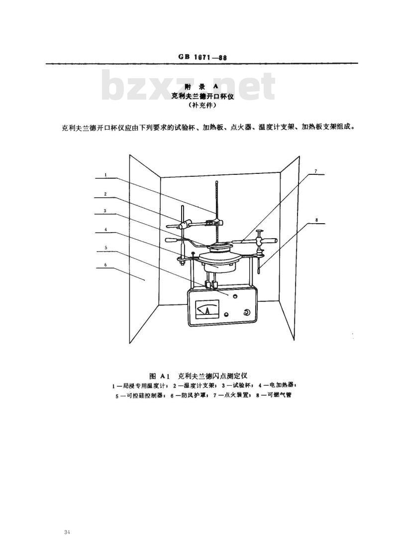 GB 1671-1988 增塑剂闪点的测定克利夫兰德开口杯法