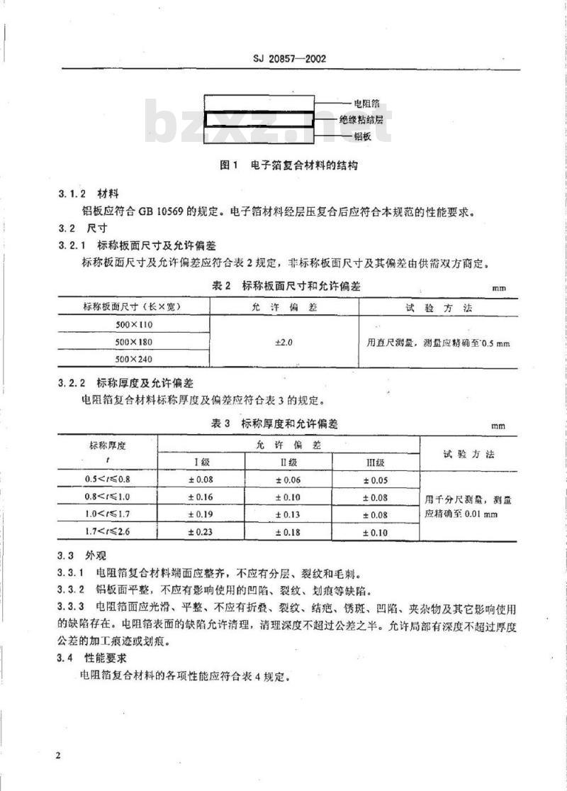 SJ 20857-2002 电阻箔复合材料规范