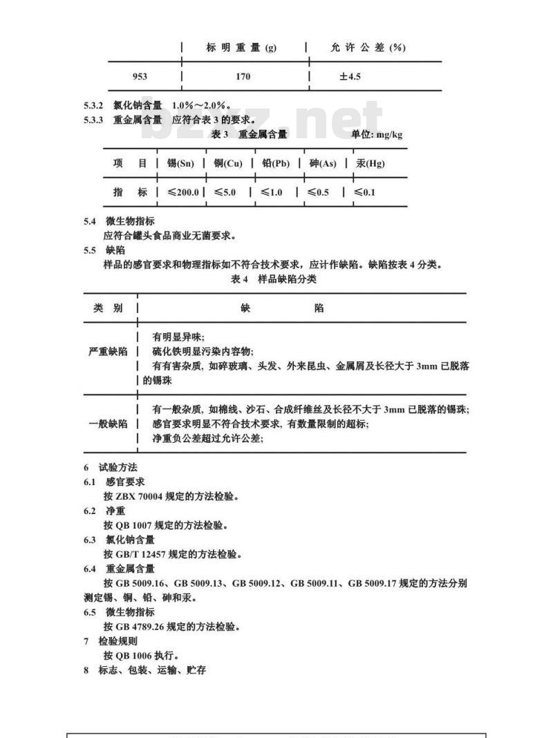QB 1373-1991 油炸禾花雀罐头