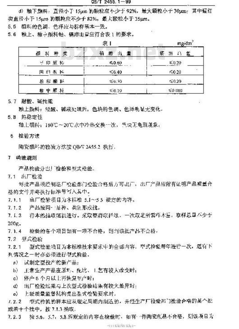 QB/T 2455.1-1999 陶瓷颜料