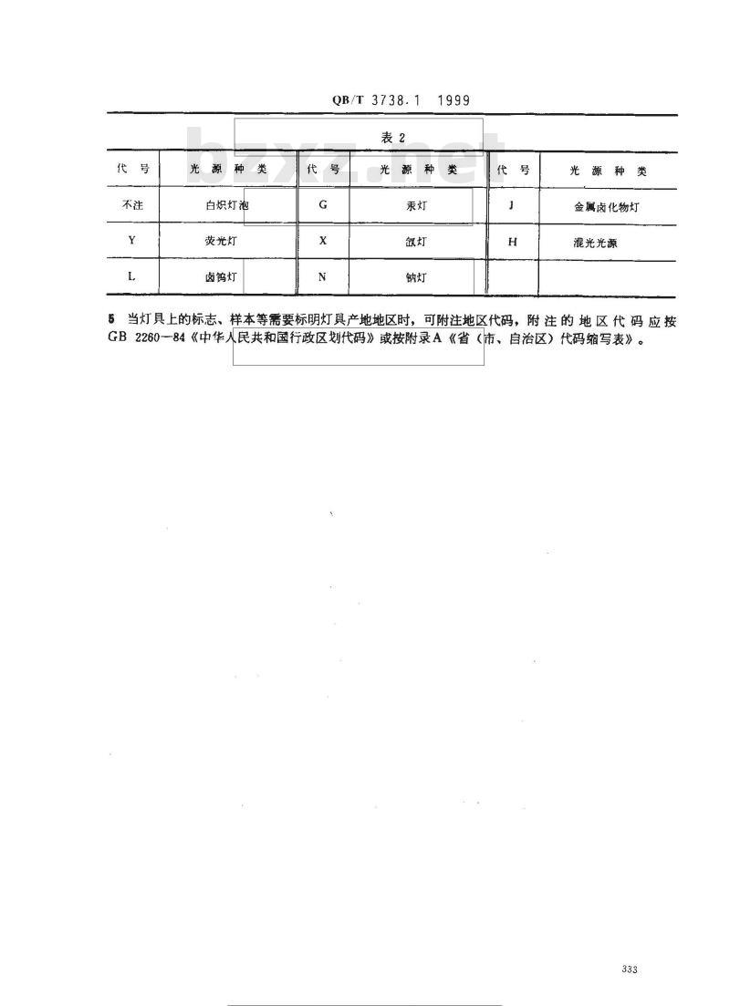 QB/T 3738.1-1999 灯具型号命名方法总则