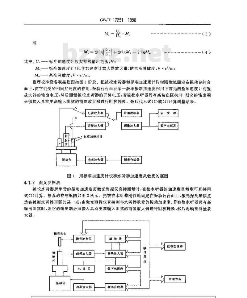 GB/T 17251-1998 声学 水听器加速度灵敏度校准方法