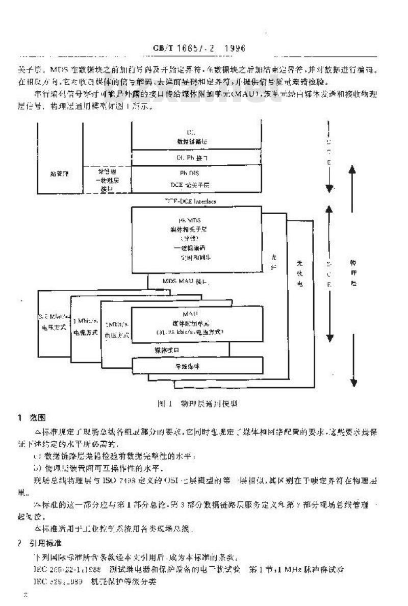 GB/T 16657.2-1996 工业控制系统用现场总线 第2部分:物理层规范和服务定义