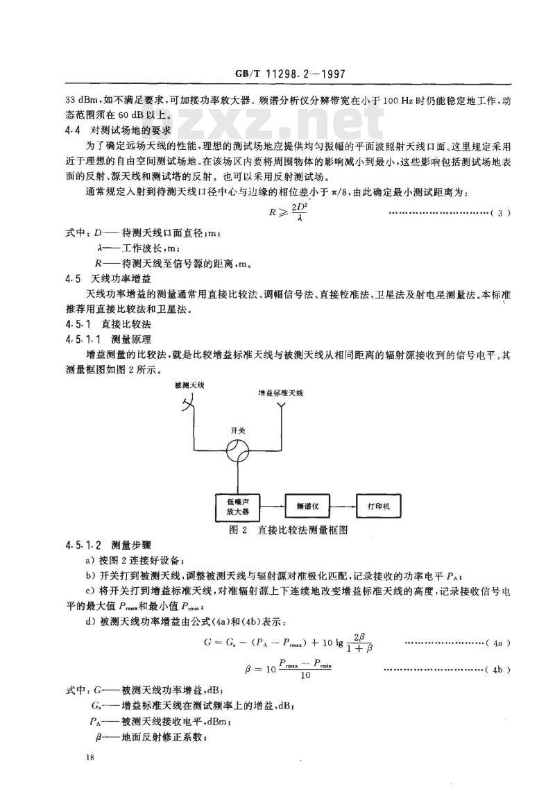 GB/T 11298.2-1997 卫星电视地球接收站测量方法 天线测量