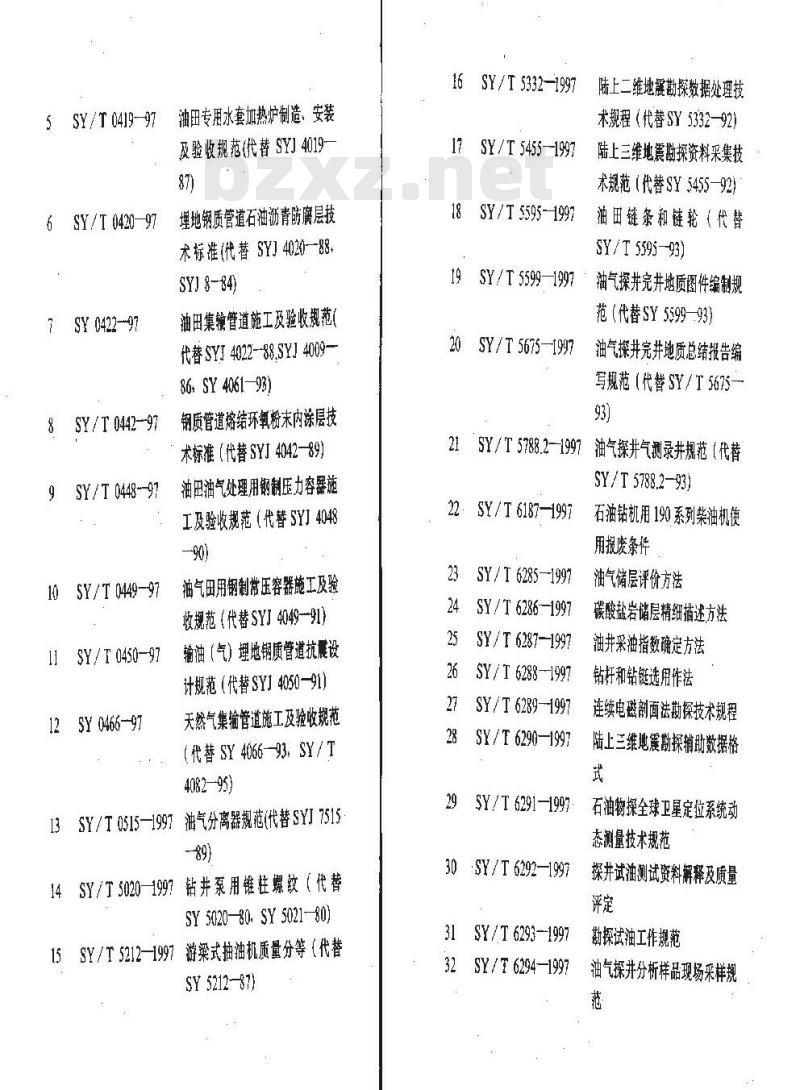 SY 0422-1997 油田集输管道施工及验收规范