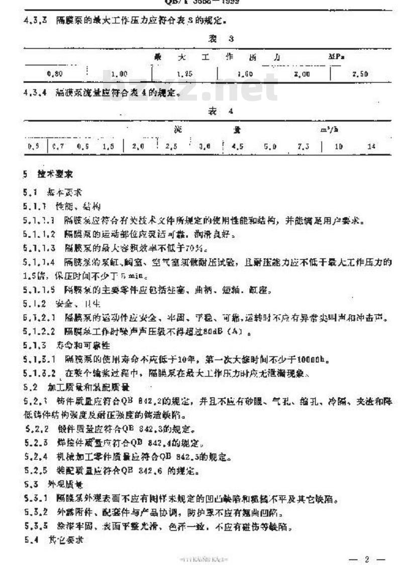 QB/T 3668-1999 隔膜泵