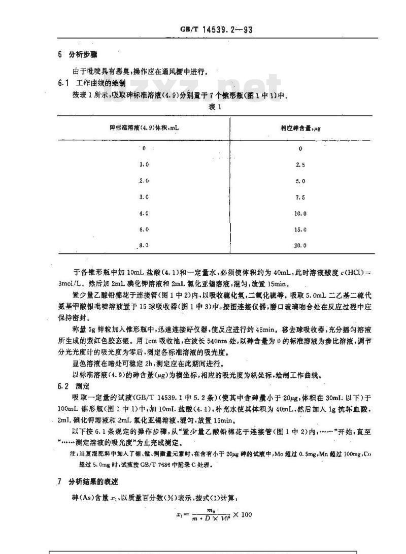 GB/T 14539.2-1993 复混肥料中砷的测定