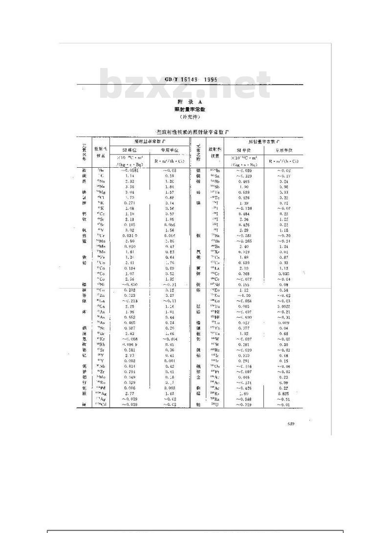 GB/T 16149-1995 外照射慢性放射病剂量估算规范