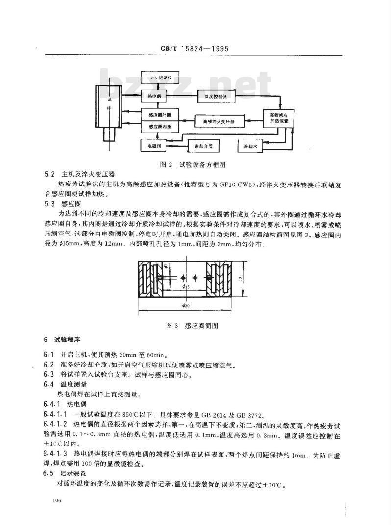 GB/T 15824-1995 热作模具钢热疲劳试验方法