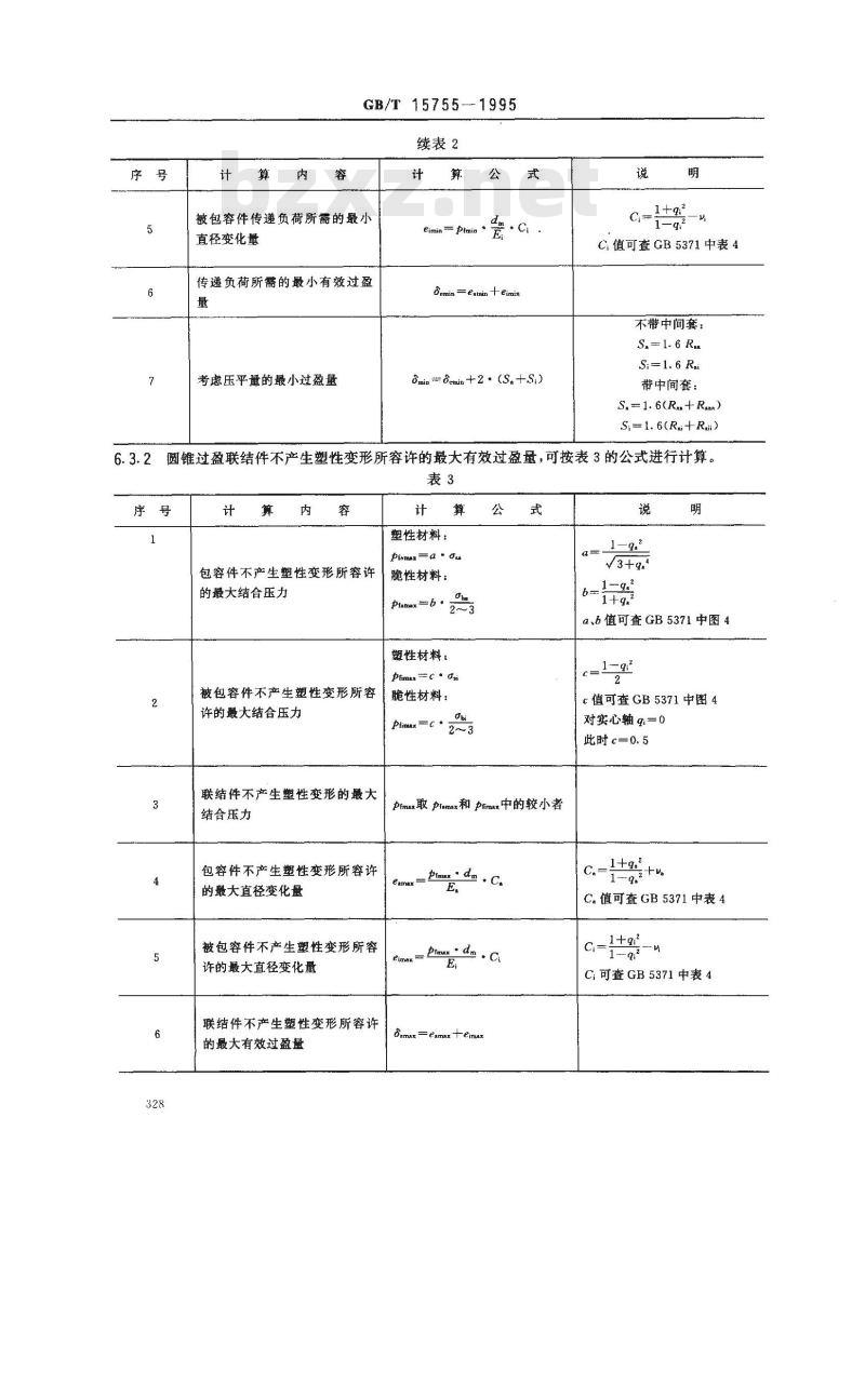 GB/T 15755-1995 圆锥过盈配合的计算和选用