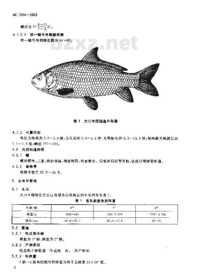 SC 1064-2003 大口牛胭脂鱼