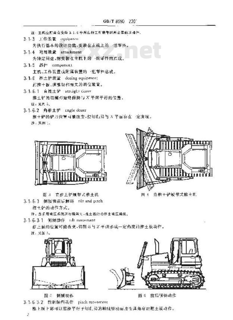 GB/T 8590-2001 推土机 术语