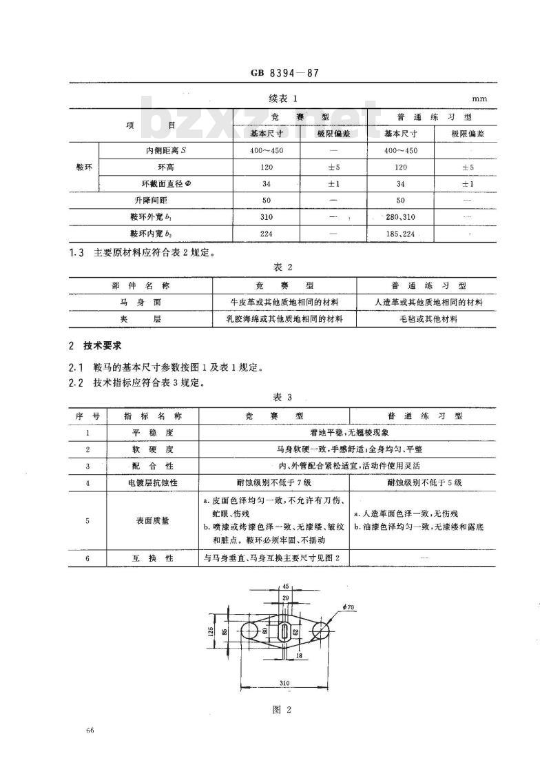 GB 8394-1987 鞍马