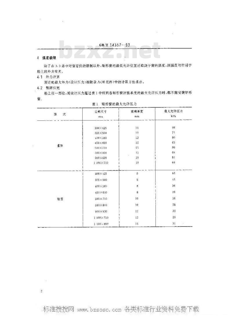 GB/T 14357-1993 船用普通矩形窗定位