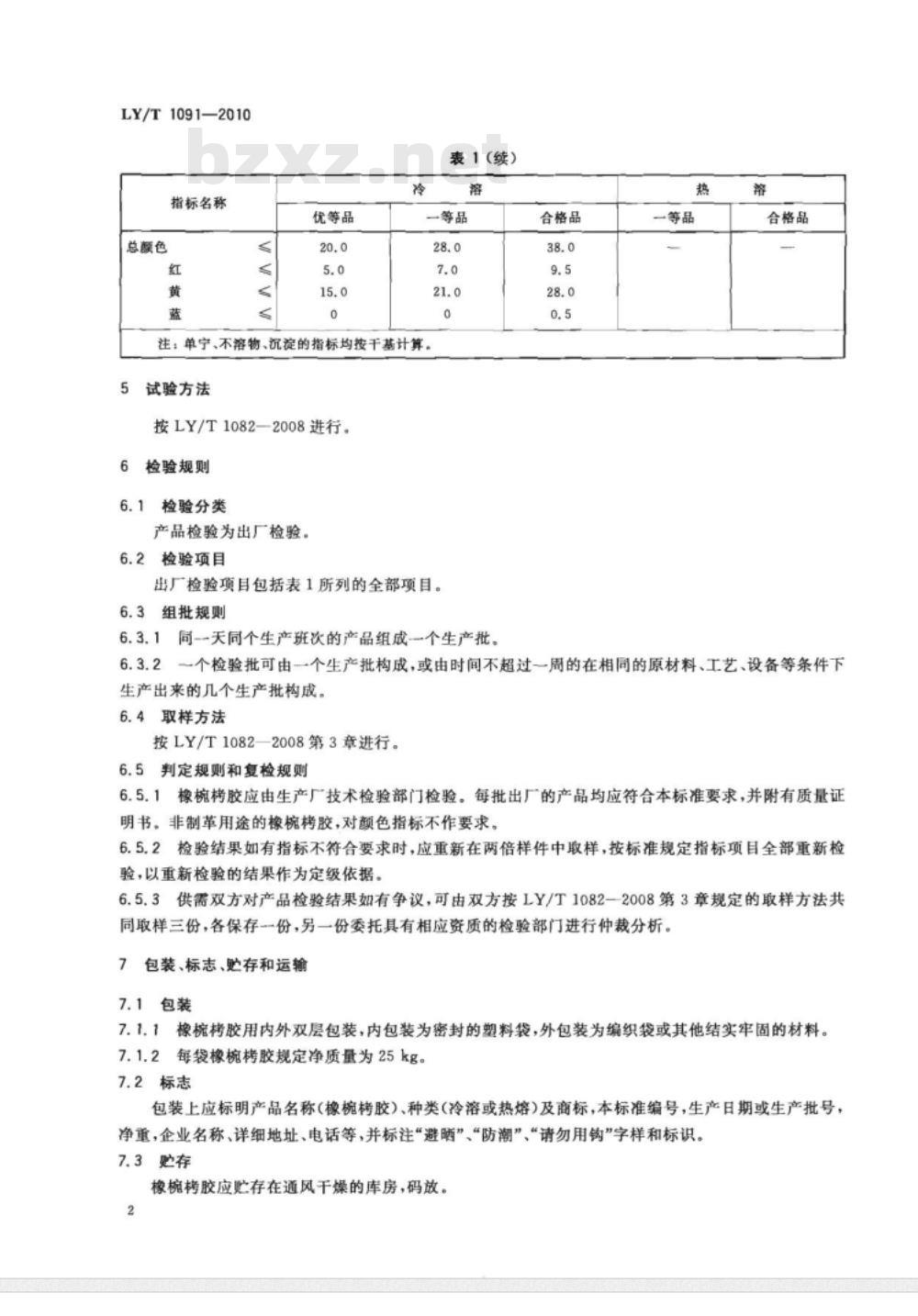 LY/T 1091-2010 橡椀栲胶