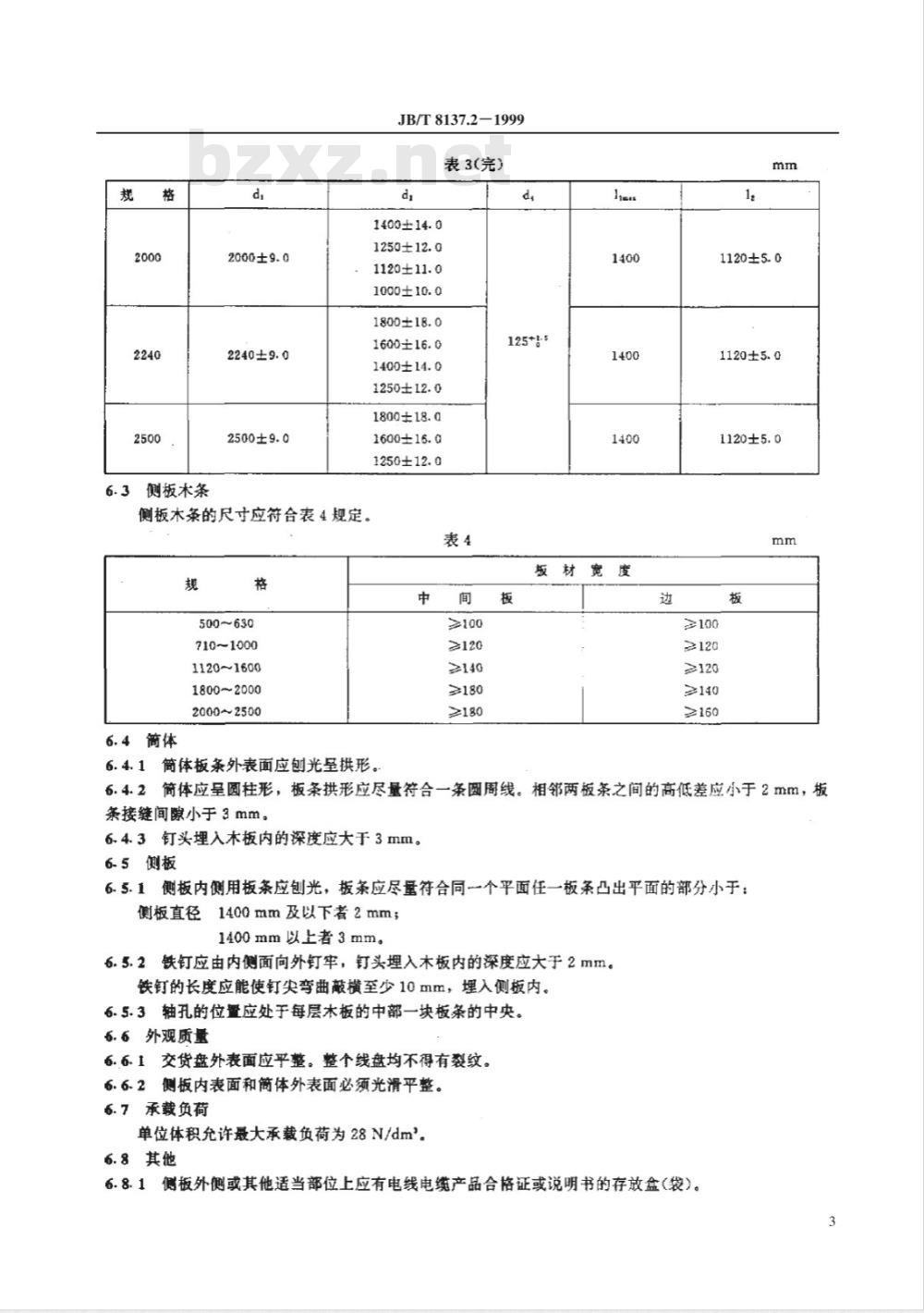 JB/T 8137.2-1999 电线电缆交货盘 第2部分：全木结构交货盘