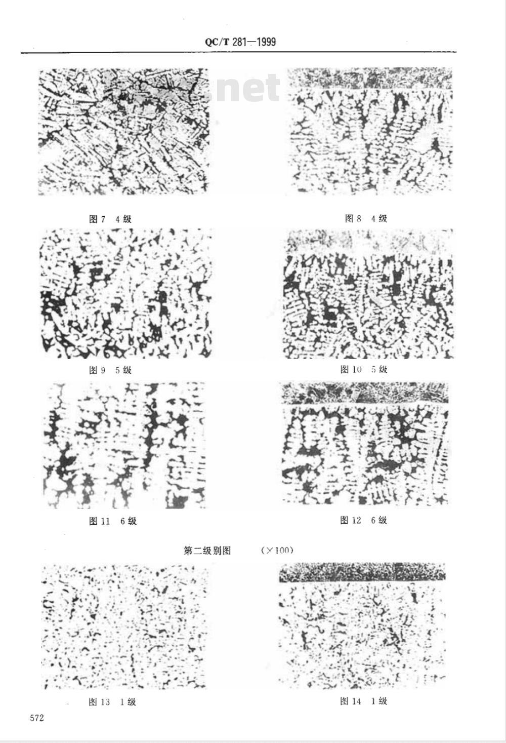 QC/T 281-1999 汽车发动机轴瓦铜铅合金金相标准