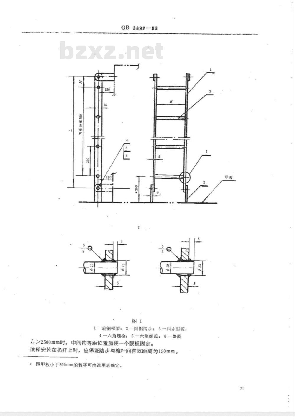 CB/T 73-1999 船用钢质直梯