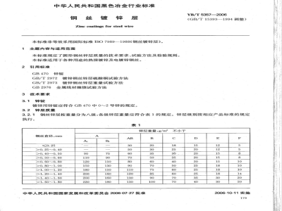 YB/T 5357-2006 钢丝镀锌层