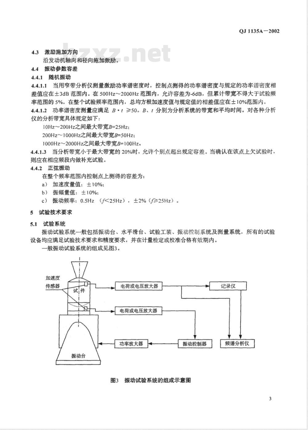 QJ 1135A-2002 固体火箭发动机振动试验方法