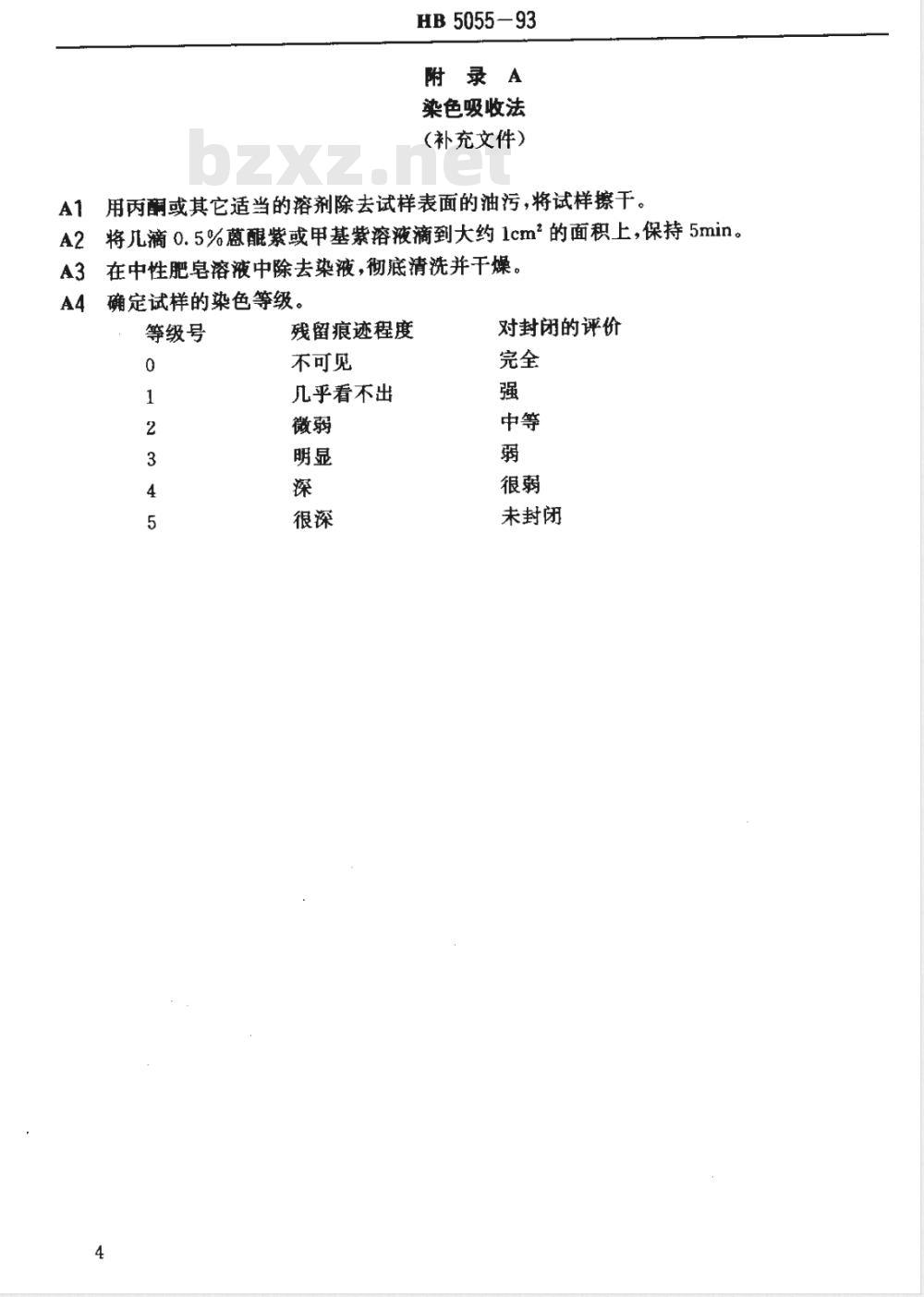 HB 5055-1993 铝及铝合金硫酸阳极氧化膜层质量检验