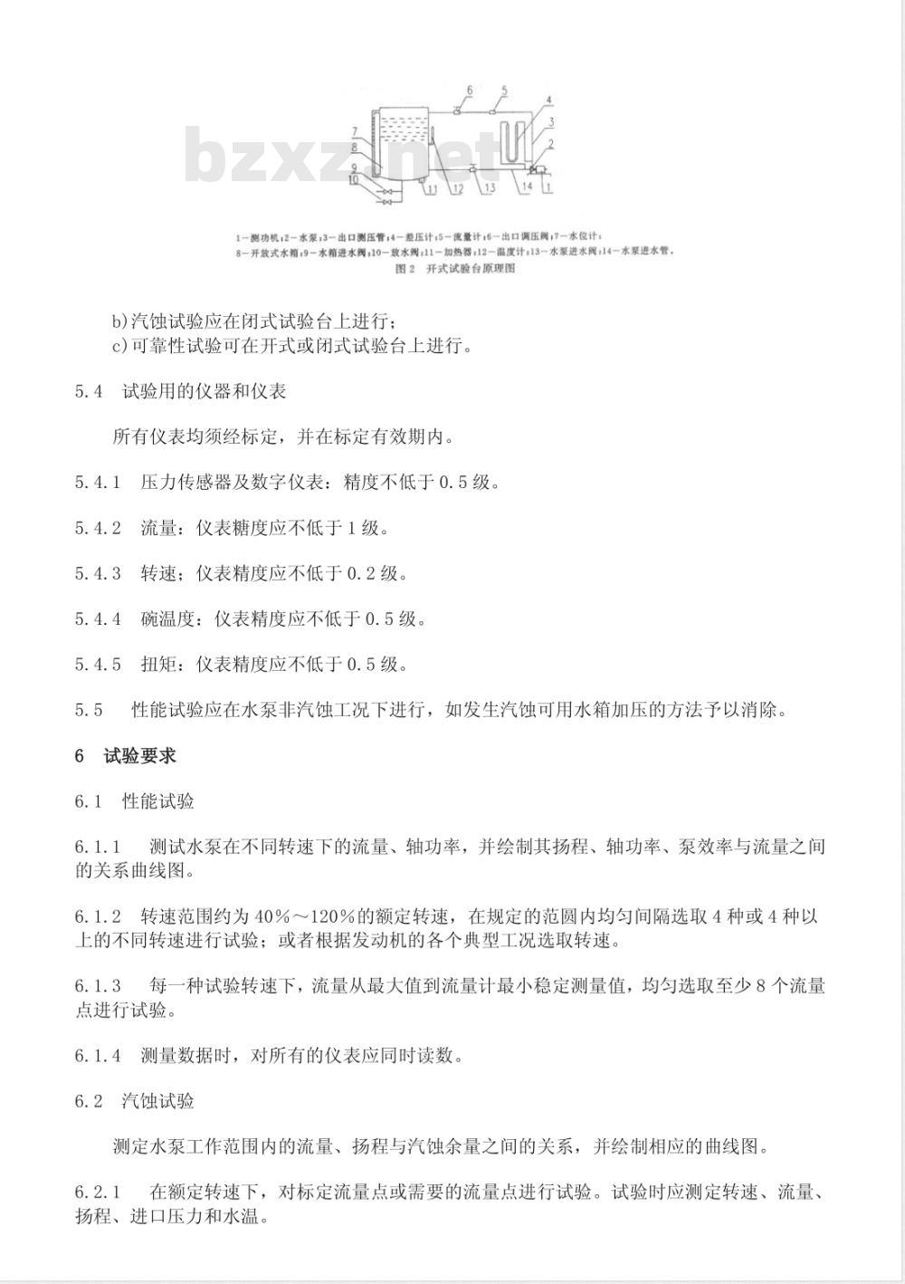 QC/T 288.2-2001 汽车发动机冷却水泵试验方法