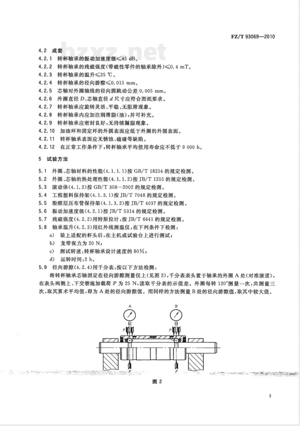 FZ/T 93069-2010转杯纺纱机 转杯轴承 