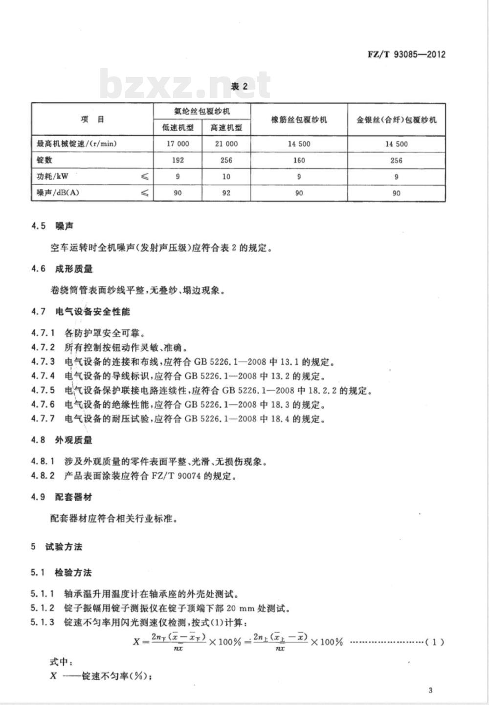 FZ/T 93085-2012包覆纱机 