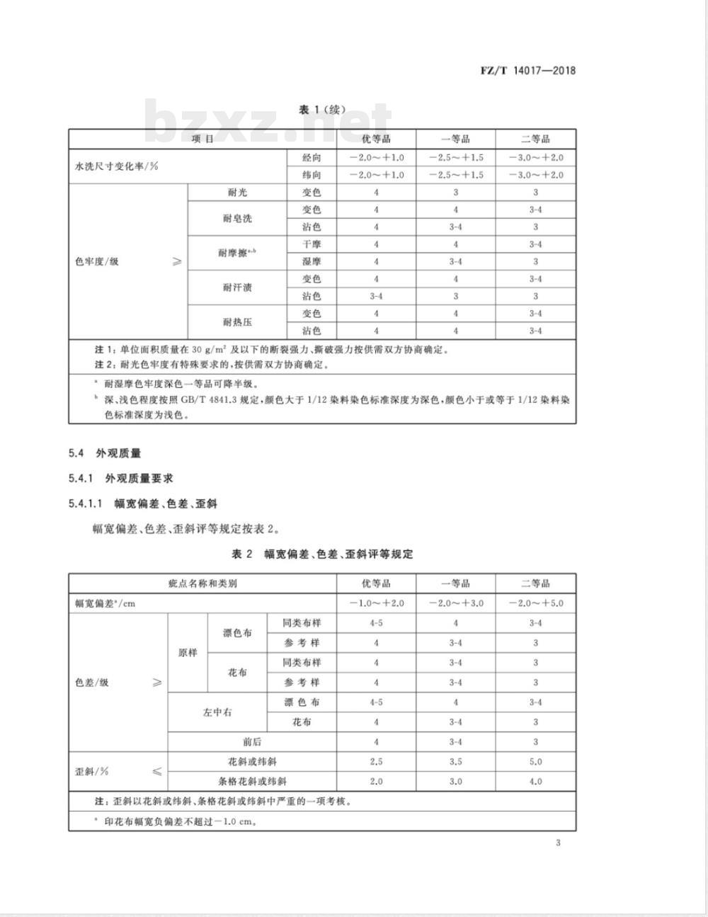 FZ/T 14017-2018锦纶印染布 