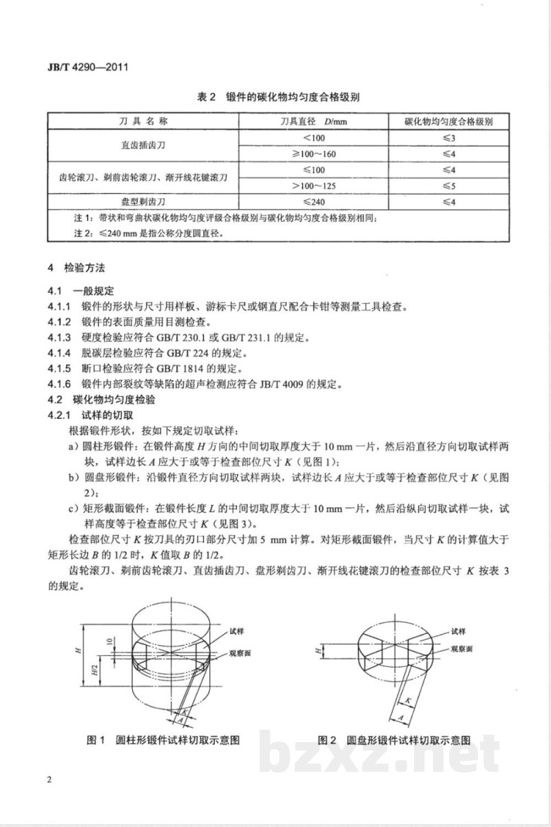 JB/T 4290-2011高速工具钢锻件  技术条件 