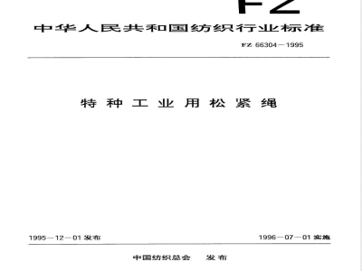 FZ/T 66304-1995特种工业用松紧绳 