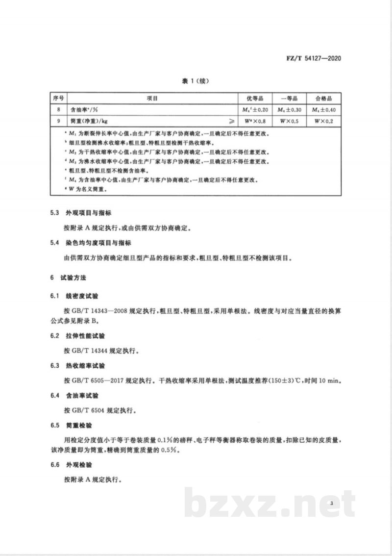 FZ/T 54127-2020循环再利用涤纶单丝 